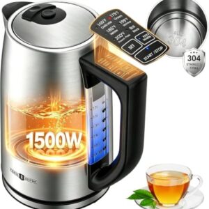 PARIS RHÔNE Electric Kettle, 1.7L, 1500W, 6 Temperature Presets