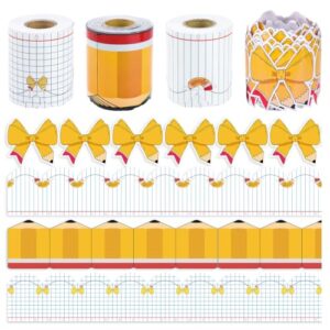 Pencil Bulletin Board Borders Include 4 Patterns, 49ft/Roll