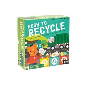 Petit Collage: Rush to Recycle | Teach Kids About Recycling| Sort All the Recyclibles Before the Truck Comes | Made with Recycled Card and Vegetable Inks