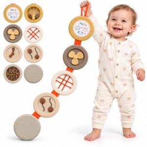 PicoPandax Busy Board for 1 Year Old, Montessori Busy Cube Travel Toy for Toddlers 1-3, Baby Sensory Activity Board for Fine Motor Skills, Airplane Car Seat Road Trip Toy, Birthday