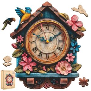 Pikoqunc Wooden Puzzles for Adults, Clock House 200 PCS Puzzle