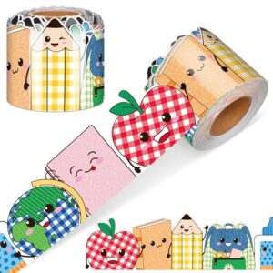 Poola Voidra 65ft Gingham Classroom Straight Borders for Bulletin Board