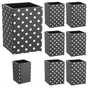 Poola Voidra 6 Pcs Black and White Polka Dot Magnetic Pencil Holder