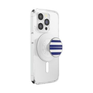 PopSockets Phone Grip for MagSafe, Magnetic Holder- Nautical Stripe