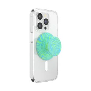 PopSockets Phone Grip for MagSafe, Magnetic Holder- Swirl Keylime