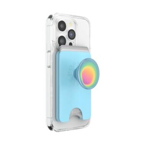 PopSockets Phone Wallet for MagSafe with Grip- Butterfly Pea Blue