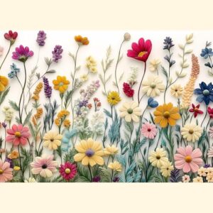 Puzzles for Adults 1000 Pieces, Wildflower Jigsaw Puzzles - Dance of Wildflowers, Impossible Wildflower Puzzle for Seniors Families, 27.56 x 19.69 Inches, 1:1 Poster, Letter on The Back