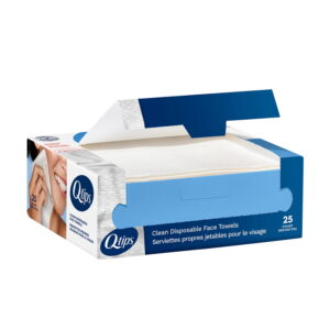 Q-tips Disposable Face Towels, 100% Cotton, 25 Count