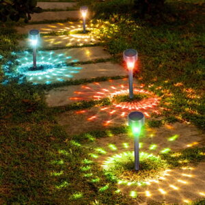 Qoosea Solar Lights Outdoor Waterproof, Solar Outdoor Decor Pathway Lights for Patio Driveway Walkway Yard Backyard Lawn Landscape Lighting (12 pack)