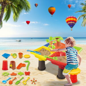 Rciityk 23Pc Beach Toy Sand Set Toddlers Sand Castles Toys, Beach Bucket and Shovel, Sand Molds Outdoor Sandbox Toys for Boys Girl Age 3-10