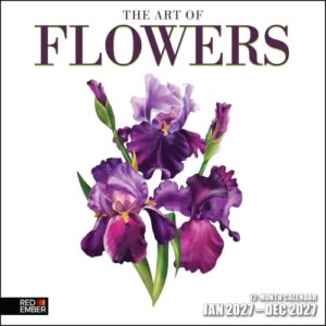 RED EMBER The Art of Flowers 2027 Wall Calendar 12 Month | 12" x 24" Open
