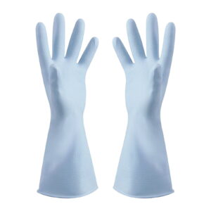 Reusable Rubber Dishwashing Gloves, 11.5" Non-Slip Cleaning Gloves for Kitchen, Medium