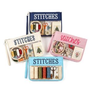 RF REENFAYA Clear Zipper Project Pouch for Needlepoint & Embroidery (Multicolor)