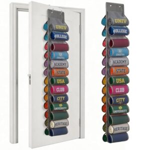 Ribbonlic Hoodie Organizer Over the Door 16 Pockets Double Sided, Gray