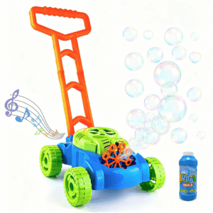 Richgv Bubble Lawn Mower for Toddlers 1-3, Bubble Machine Push Toys with Music, Summer Outdoor Toy Gifts for Boys Girls