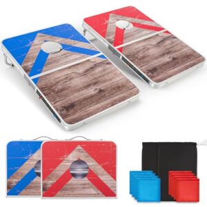 ropoda Cornhole Board Set with Score Sheet, 4×2/3×2 FT Regulation Size Corn Hole Games for Adults with Lightweight Aluminum Alloy Edging, Yard/Outdoor/Backyard Games
