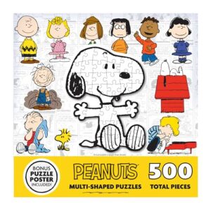 RoseArt Peanuts Mini-Shaped 500 Piece Jigsaw Puzzle