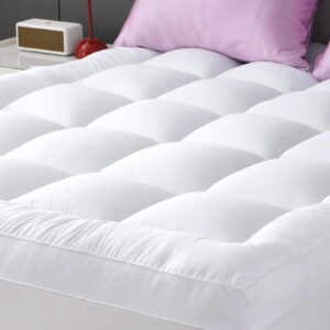Sasttie Extra Thick Full Mattress Topper, 800GSM Breathable Mattress Pad Cover, Pillow Top Protector with 8-21 Inch Deep Pocket, White