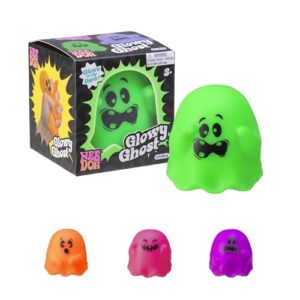 Schylling NeeDoh Glowy Ghost - Halloween Squeeze Toy - 3" Tall - Color May Vary (Pack of 1)