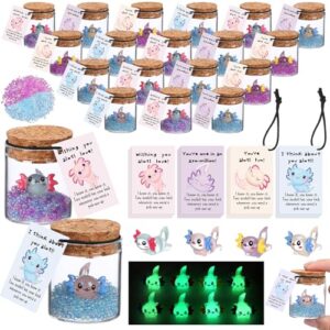 Seenelling 48 Sets Glow in The Dark Positive Salamander Gifts Bulk