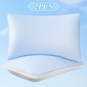Set of 2 Pillows, Adjustable Zipper Bed Pillows for Side, Back and Stomach Sleepers, 20" x 30"