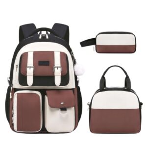 Similove Backpack for Girls, School Backpacks for Teen Girls with Lunch Box