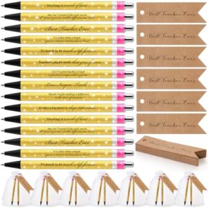 Sinload 10 Sets Back to School Teacher Pens Gifts Bulk with Thank You Tags