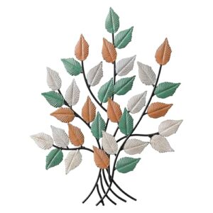 Sintosin Decorative Small Metal Leaf Wall Decor 16 X 12 Inch | Hanging Metal Wall Art for Living Room, Farmhouse Wrought Iron Leaves Decoration, For Kitchen Bedroom Entryway Hallway Garden