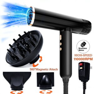 SKIMI Ionic Hair Dryer, High Speed 110000RPM Blow Dryer, Hair Blow Dryer with Diffuser for Women
