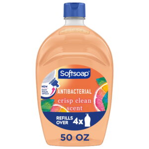 Softsoap Antibacterial Liquid Hand Soap Refill, Crisp Clean Scent, 50 fl oz