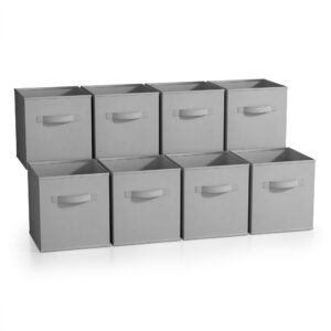 Sorbus Fabric Storage Bins 11" Foldable Cubes with Handles for Pantry, Cubbies, Toy and Closet - 8 pack