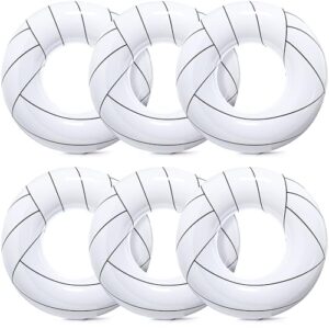 Soulchen 6 Pcs Inflatable Tube Pool Float, 33" Volleyball Swimming Ring