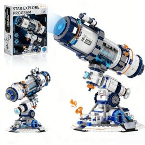 Space Telescope Building Set with Lighting, Models Kits for Adults and Teens to Explore The Solar System and Starry Skies, STEM Birthday Holiday for Space Enthusiasts, Kids 8+ (995 PCS)