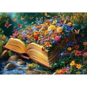 Spring Life Book 1000 Piece Puzzles for Adults with Letters on Back