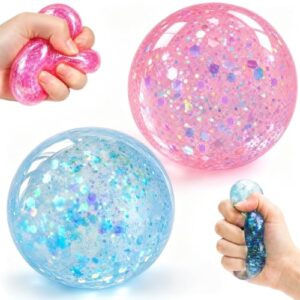 Squishy Stress Balls 2 Pcs Coconut Oil Non-Sticky Slow Rising Squeeze Ball. | Super Soft Rebound Stress Balls Squeeze Toys for Anxiety Relief.Re‑moldable for hand decompression.Halloween Party Favors.