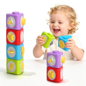 Stacking Toys for Toddlers 1-3, Montessori Baby Toys for 6+ Months, Sensory Stacking Blocks, Toddler Toys, Preschool STEM Learning Toys, Perfect Birthday Gift for Boys Girls 1 2 3 Year Old