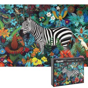 Strayed Zebra Rainforest 1000-Piece Jigsaw Puzzle for Adults & Family Fun