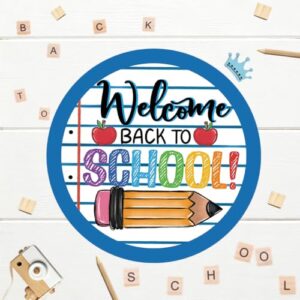 STRMGO 84pcs Notebook Pencil Welcome Back to School Sticker,First Day of School Self-Adhesive Round Personalized Welcome Sticker for School Classroom Decorations and Scrapbook DIY Suppliess.2inches
