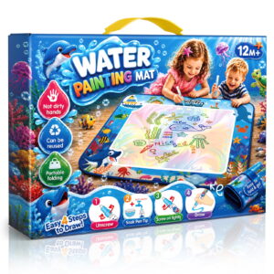Superwinky Water Doodle Mat Toys for Toddlers, Gifts for 1 2 3 4 Years Old Girls, Writing Mat Toddler Toys Ages 3 4 5, Girls Learning Toys Birthday Gifts
