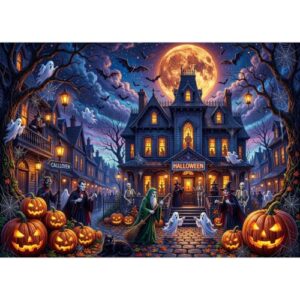 TangMosaic Puzzles for Adults 1000 Pieces, Jigsaw Puzzle for Adults, Fun Challenging Puzzle, Halloween Puzzles Game Night, Interlock Perfectly No Dust, Party, Interactive Gifts