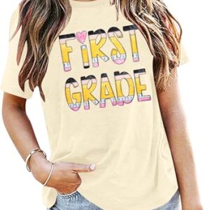 Teacher Shirts for Women First Grade Teacher Tshirt Teaching Life Shirt
