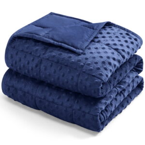 Teler Weighted Blanket for Kids，Weighted Lap Blanket（36 x 48，5lbs）, Blue