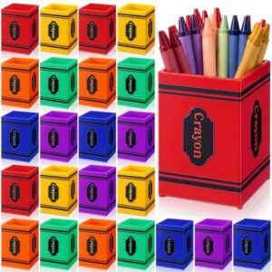 Tenceur 24 Pcs Acrylic Crayon Holder Organizer for Classroom
