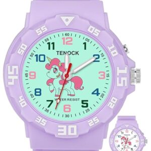 TENOCK Kids Analog Watch Waterproof Learning Time for Boys Girls Ages 4-12