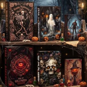 Threehoney 6 Pack Halloween Decorative Book Boxes Gothic Spellbook Decor