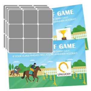Topabel Horse Race Party Scratch Off Game Cards, 50 Pcs, 3.5x2 Inches