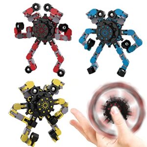 Transformable Fidget Spinners,YIZER 3PCS Funny Sensory Fidget Toys for Kids
