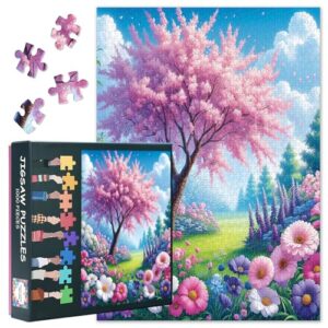 TUMOVO Blooming Flowers Jigsaw Puzzles 1000 Pieces Spring Scenery | For plant and flower lovers, a relaxing 1000-piece jigsaw for cozy nights, gifting, or wall decor colorful flowers
