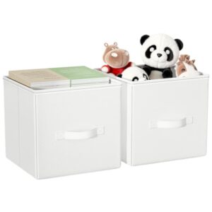 VAFHYLLIS Cube Storage Bins, 11 Inch Fabric Storage Cubes with Handle