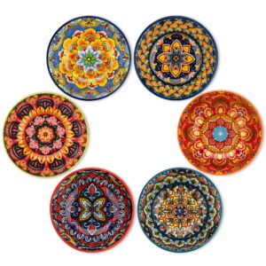 vancasso Dipping Bowls Set of 6, 2.7 Oz Small Ceramic Soy Sauce Dish, Series LUMI